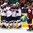 MINSK, BELARUS - MAY 15: USA's Seth Jones #3, Jake Gardiner #51, Craig Smith #15, Brock Nelson #11 and Tyler Johnson #9 celebrate after a first period goal as Latvia's Georgijs Pujacs #81 looks on during preliminary round action at the 2014 IIHF Ice Hockey World Championship. (Photo by Andre Ringuette/HHOF-IIHF Images)

